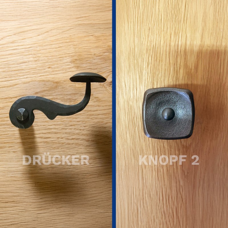 Drücker  - Knopf Variante 2