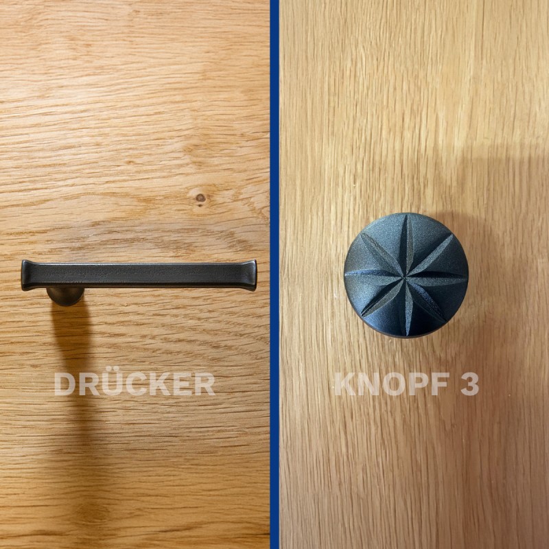 Drücker  - Knopf Variante 3