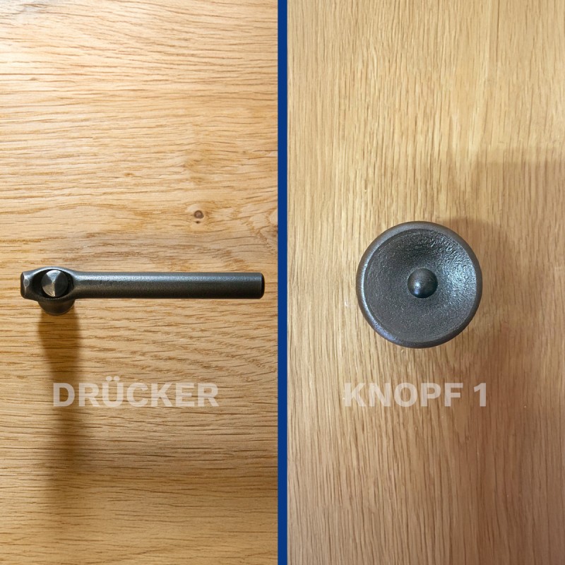 Drücker  - Knopf Variante 1