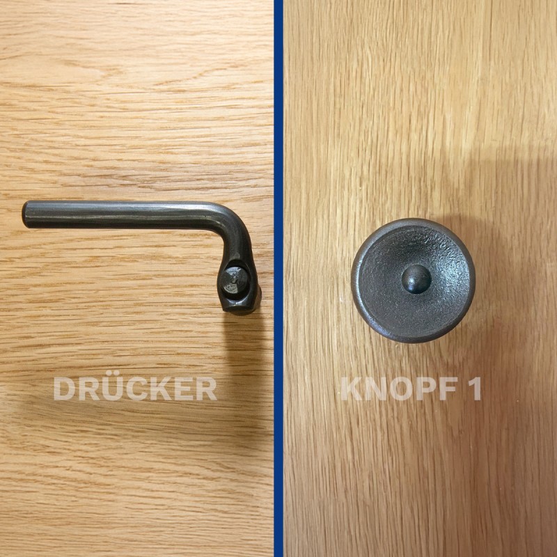 Drücker  - Knopf Variante 1