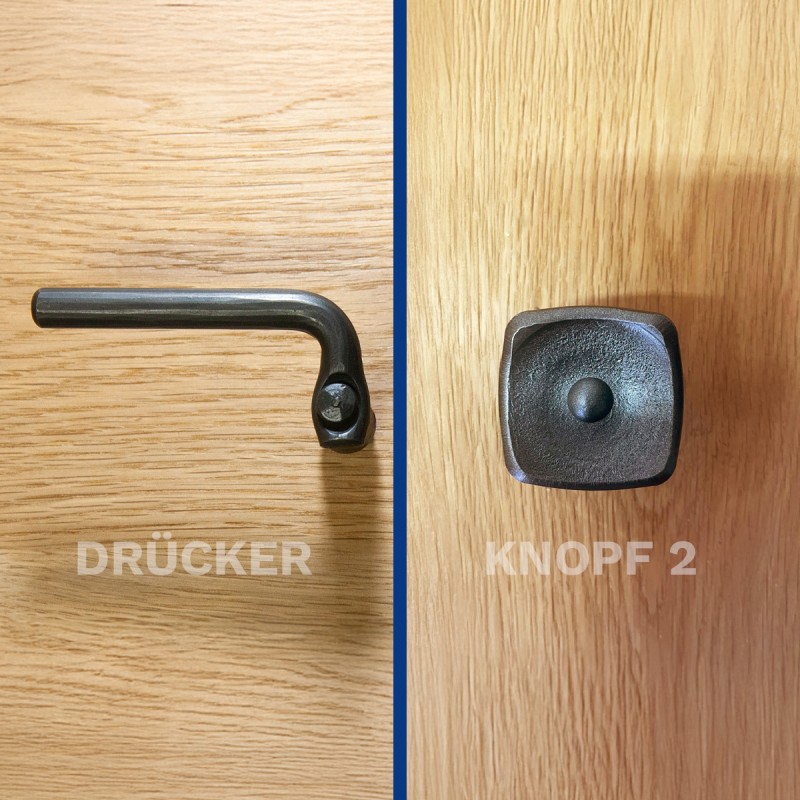 Drücker  - Knopf Variante 2